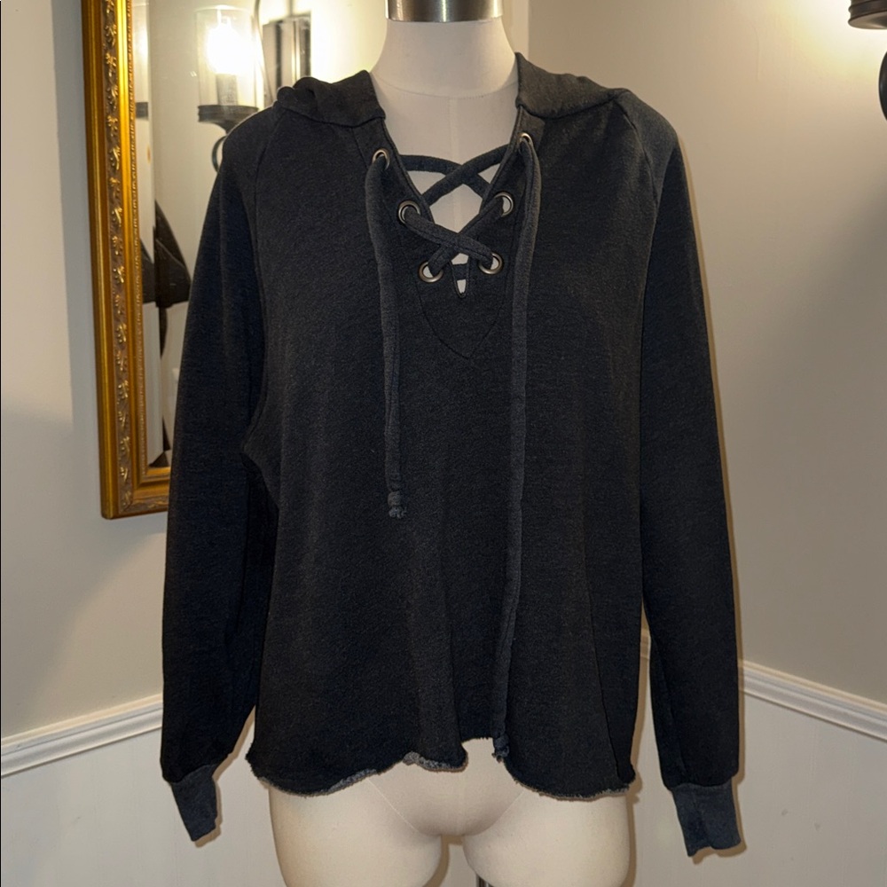 Wildfox Charcoal Hoodie. Gently used. Small.